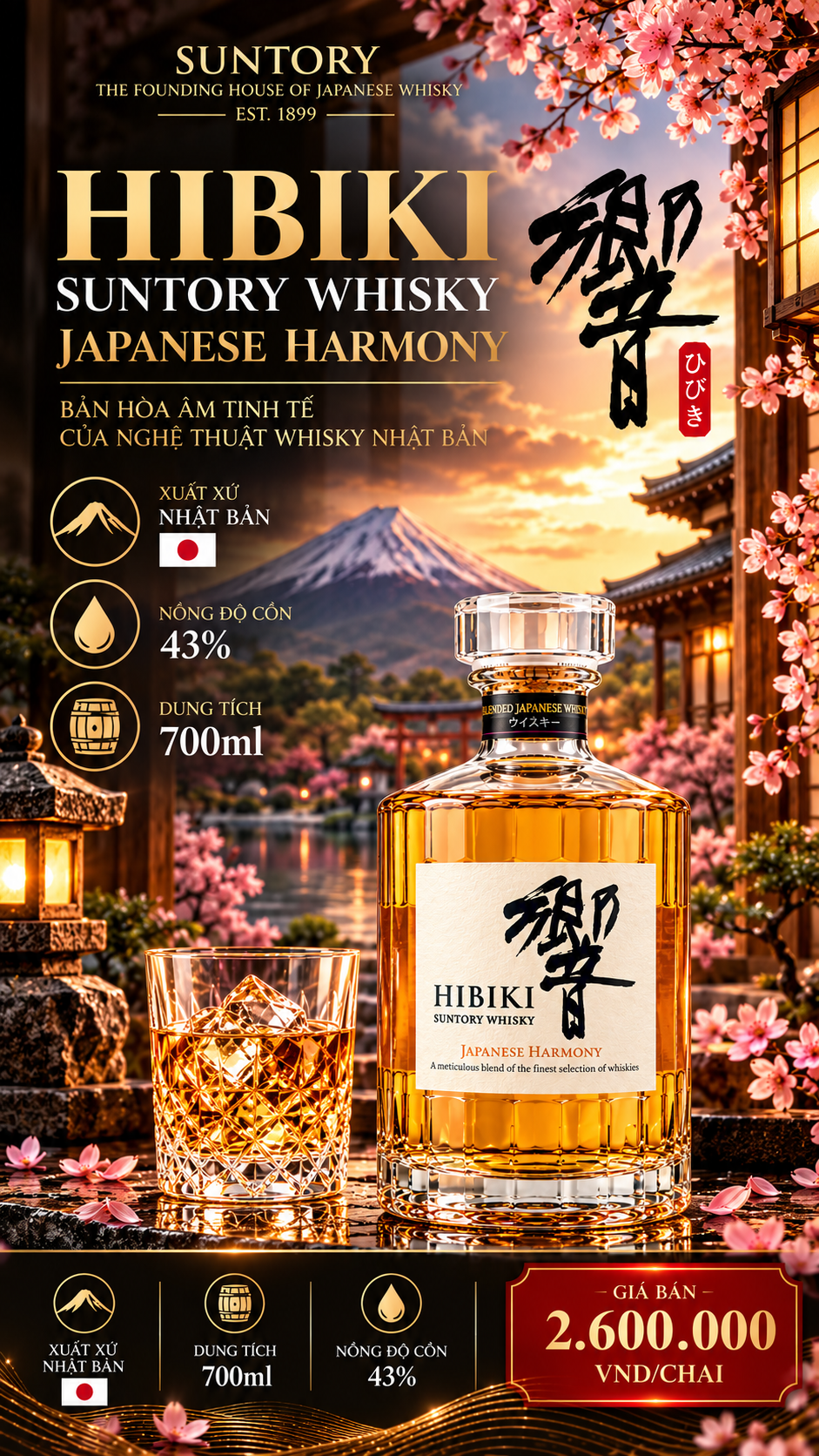 Hibiki Japanese Harmony Under Fuji
